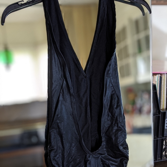 COPY - American Apparel metallic black halter bodysuit - Picture 4 of 6